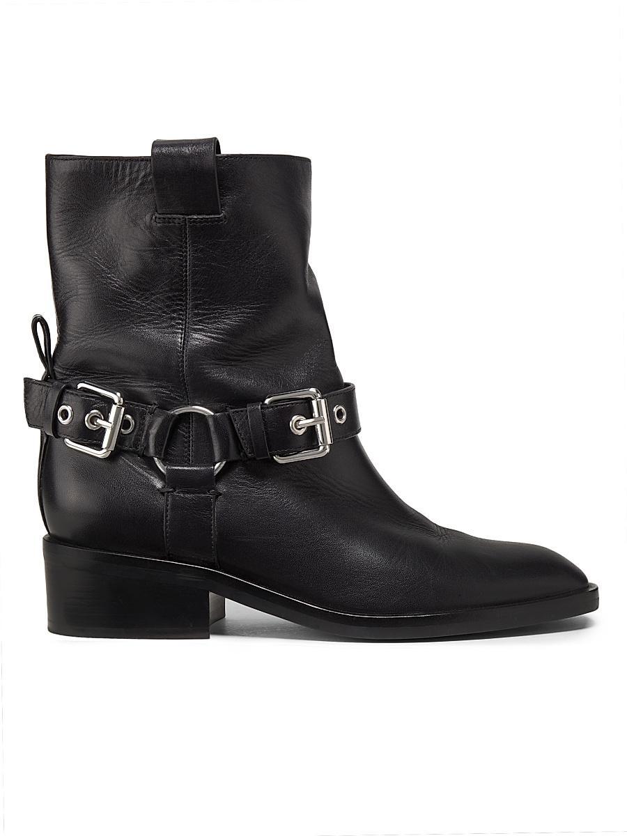 Womens Alexa Leather Moto Boots Product Image