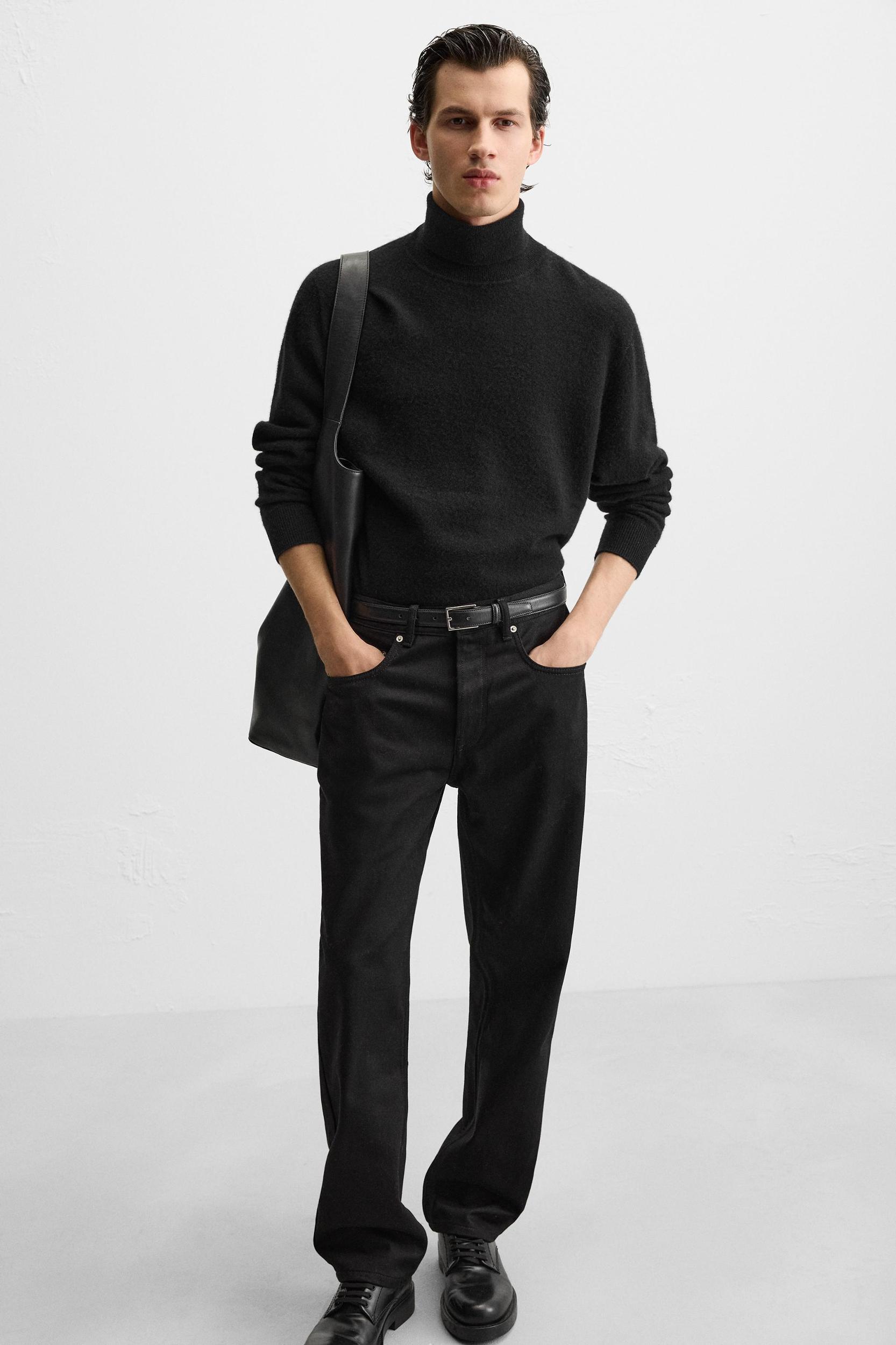 STRAIGHT FIT EMBROIDERED JEANS Product Image
