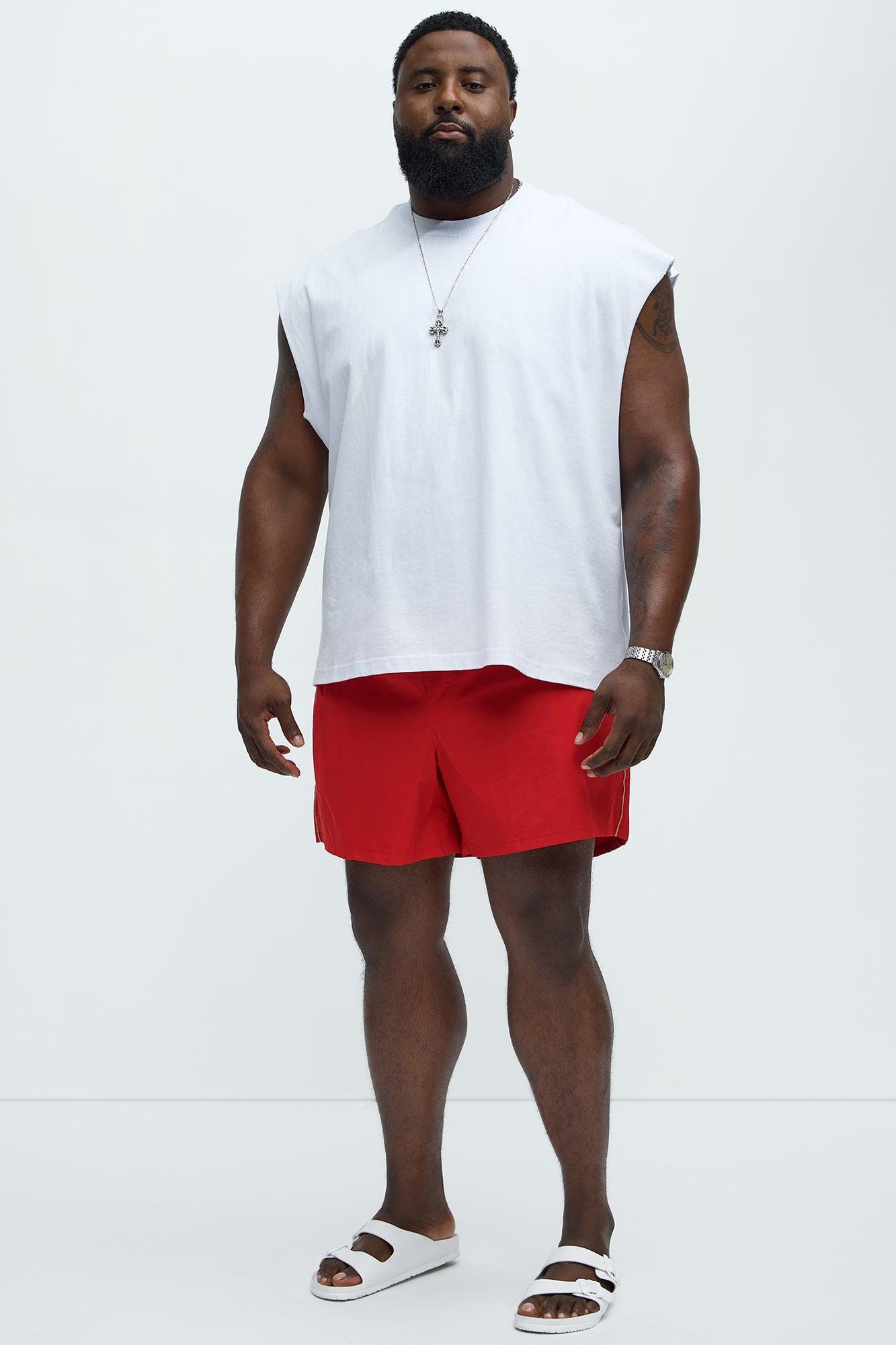 Track Flex Swim Trunk Mid - Red Product Image