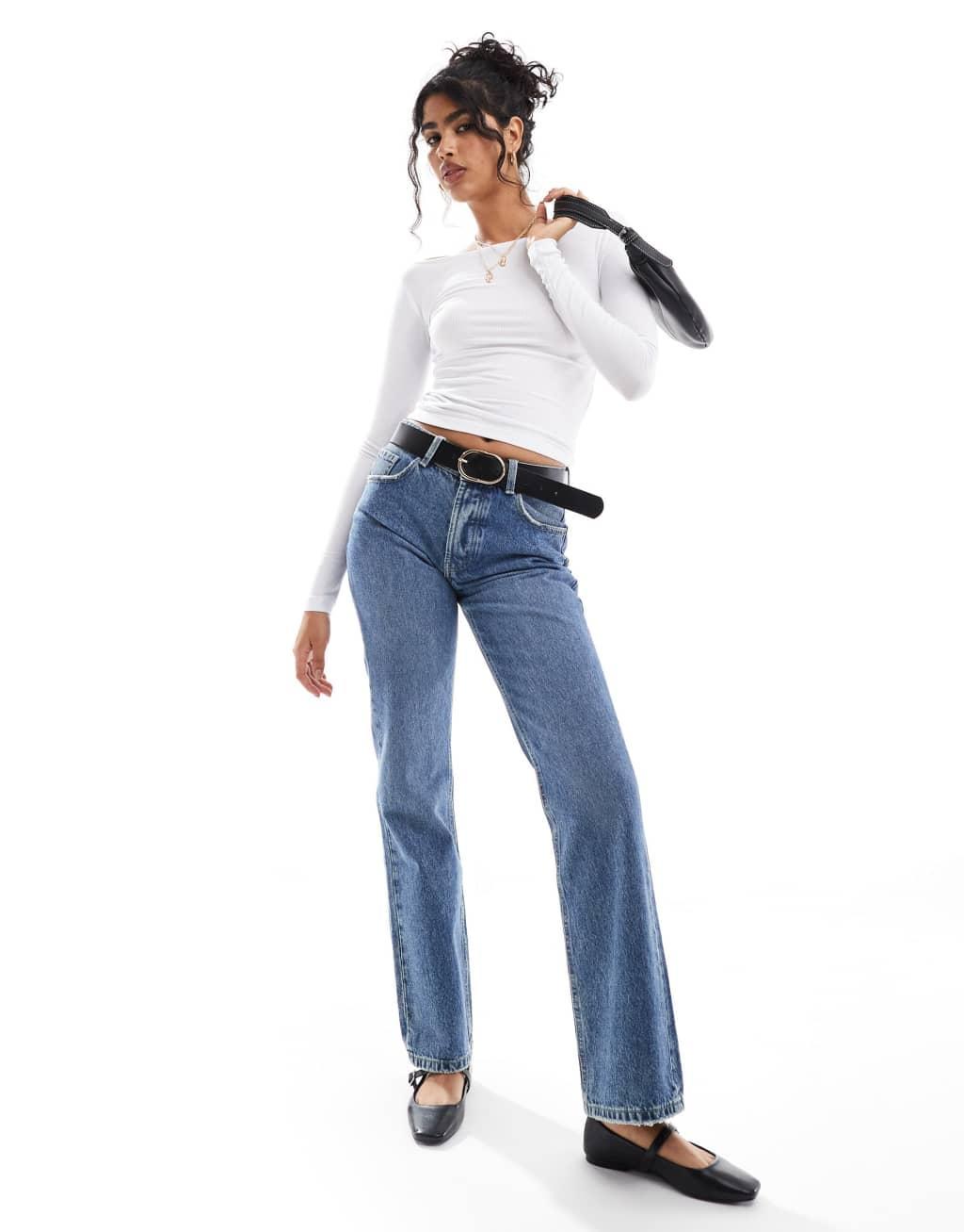 Cotton On boat neck long sleeve top in white Product Image