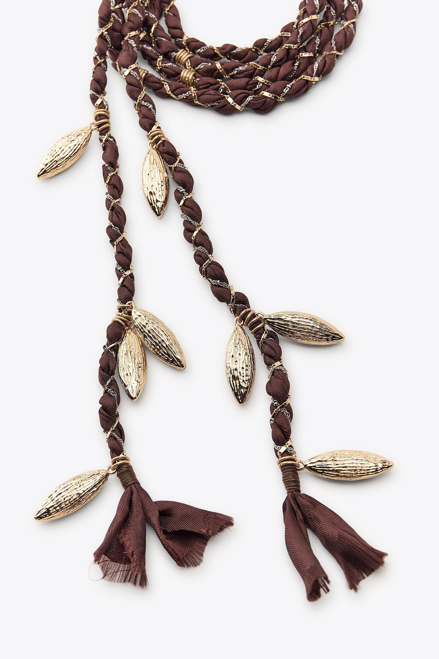 WOVEN BELT WITH METAL PIECES Product Image