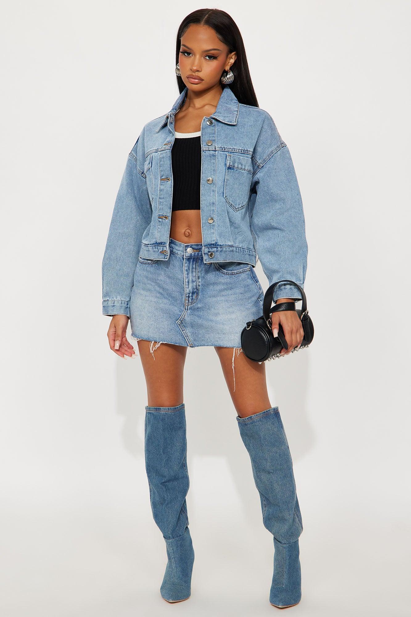 Best Boyfriend Denim Jacket - Medium Wash Product Image