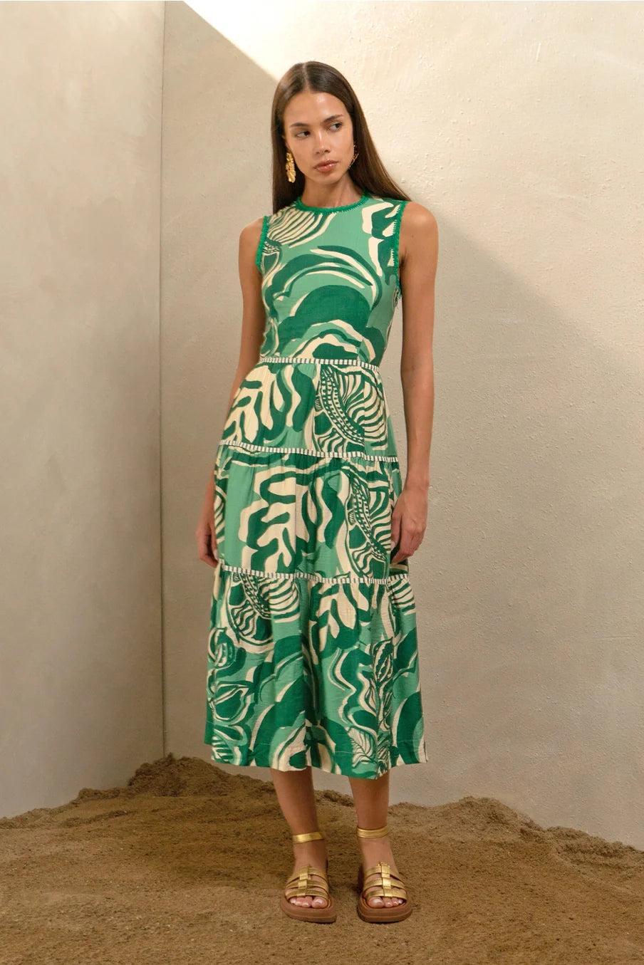 Alva Leaf Maxi Dress Product Image