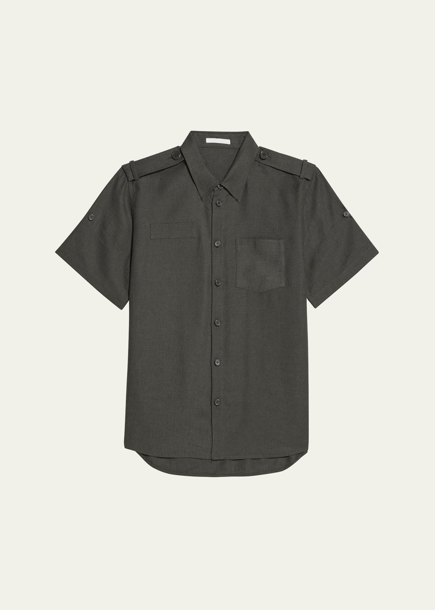 Mens Epaulette Short-Sleeve Shirt Product Image