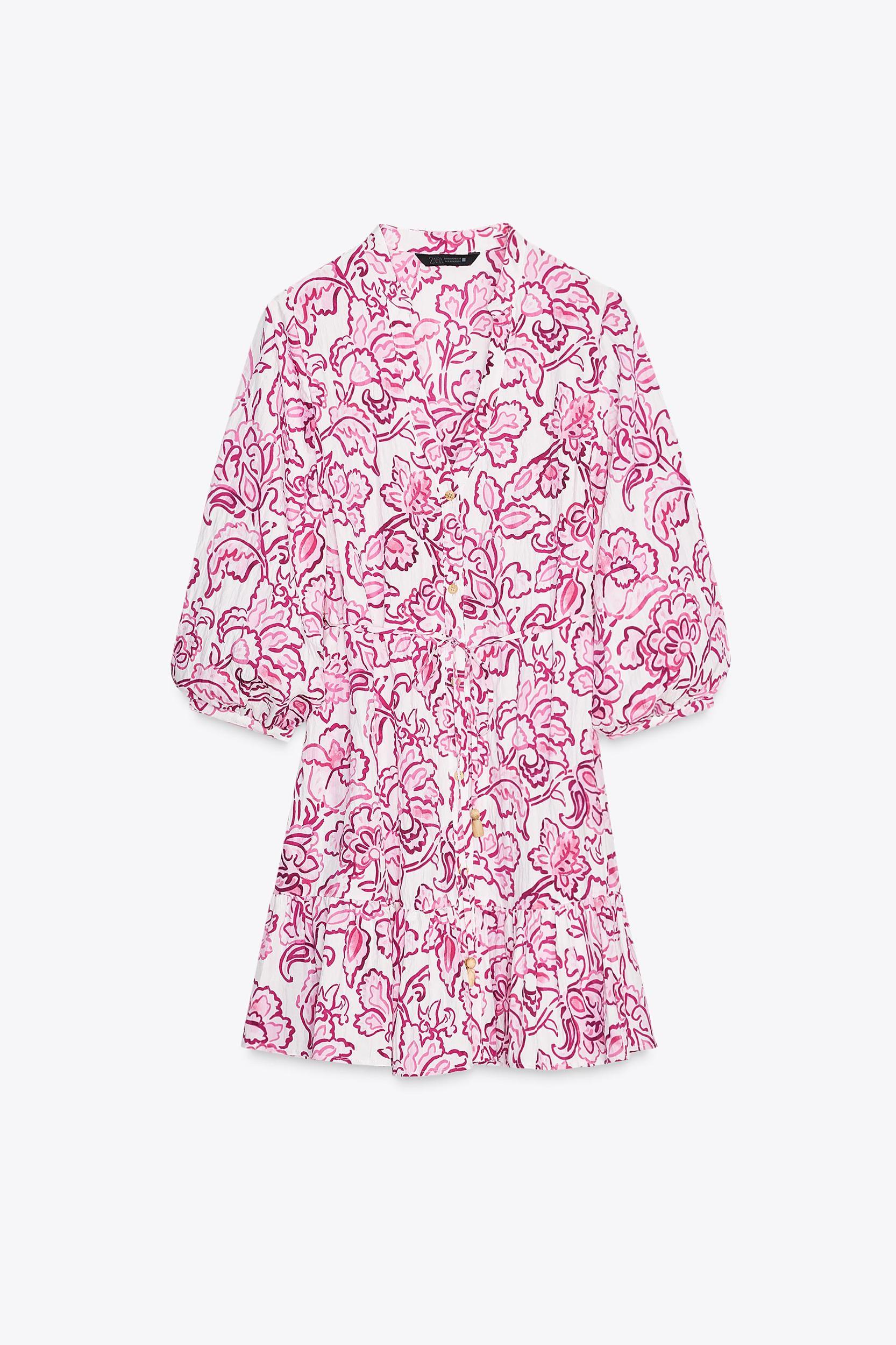 FLORAL PRINT MINI DRESS Product Image