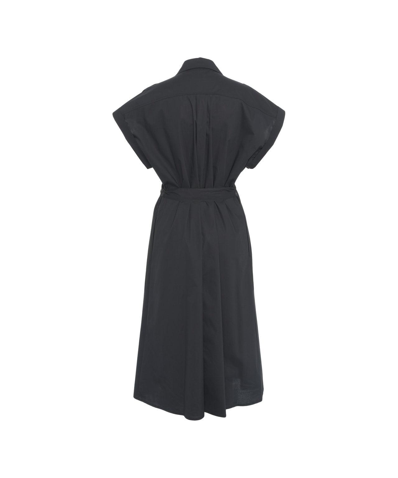 Midi dress with waist belt Product Image