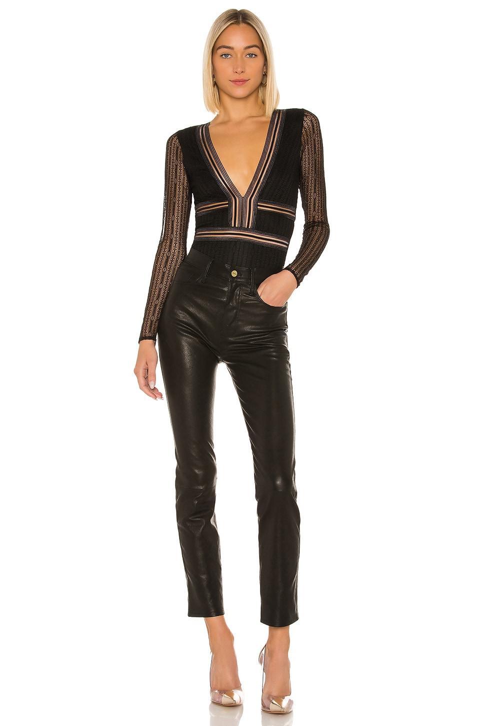 Britni Deep V Bodysuit superdown Product Image