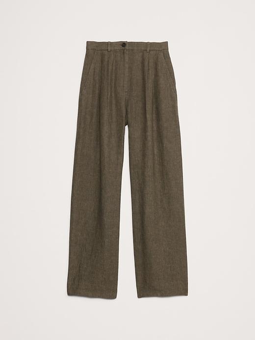 Soho High-Rise Wide-Leg Italian Wool Pant Product Image