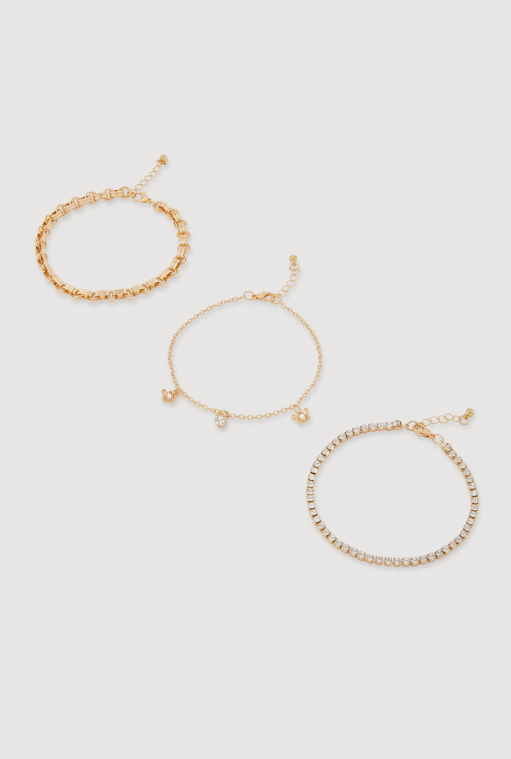 Plus Size Assorted Metallic Hammered Detail Bangles Set of 8 Male Product Image