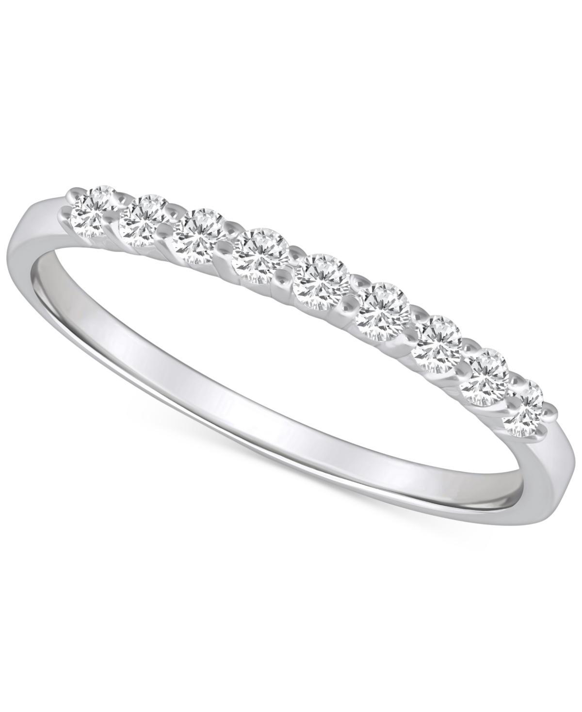 Alyson Layne 14k Gold 1/4 Carat T.W. Diamond 9-Stone Wedding Band, Women's, Size: 6, Pink Product Image