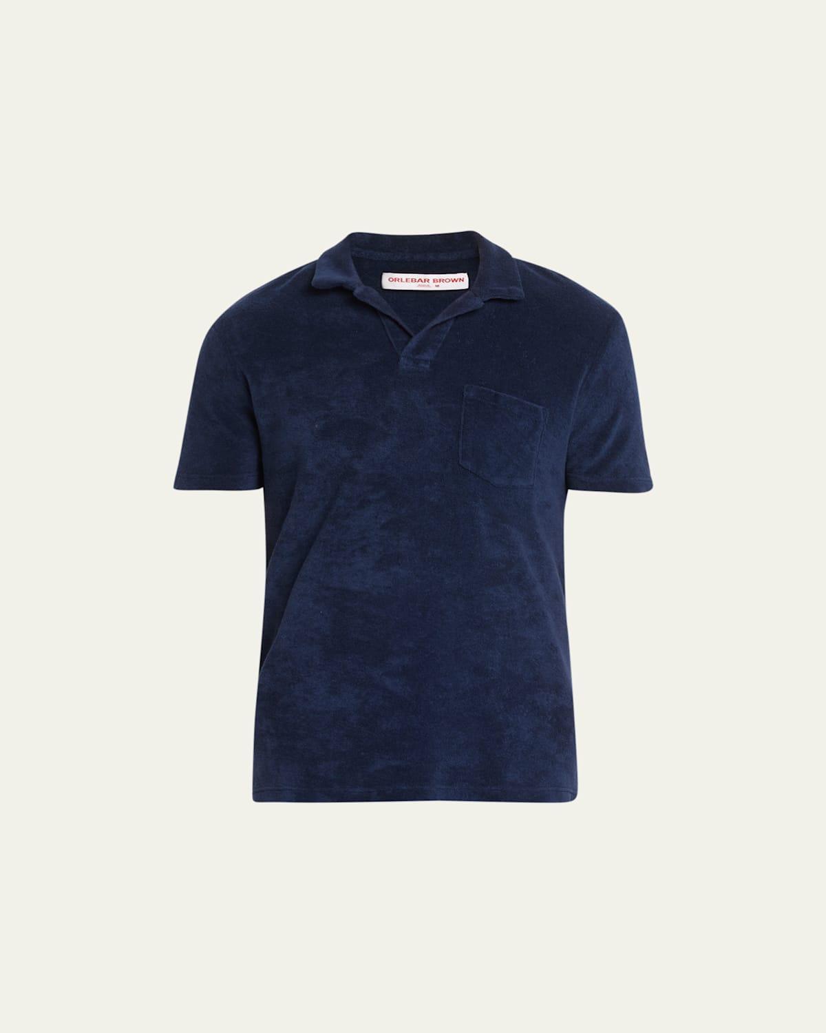 Orlebar Brown Cotton Terry Solid Tailored Fit Polo Shirt Product Image