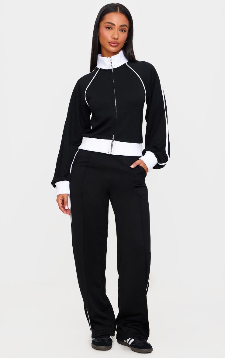 Dark Chocolate Long Sleeve Denim Rugby Shirt Product Image