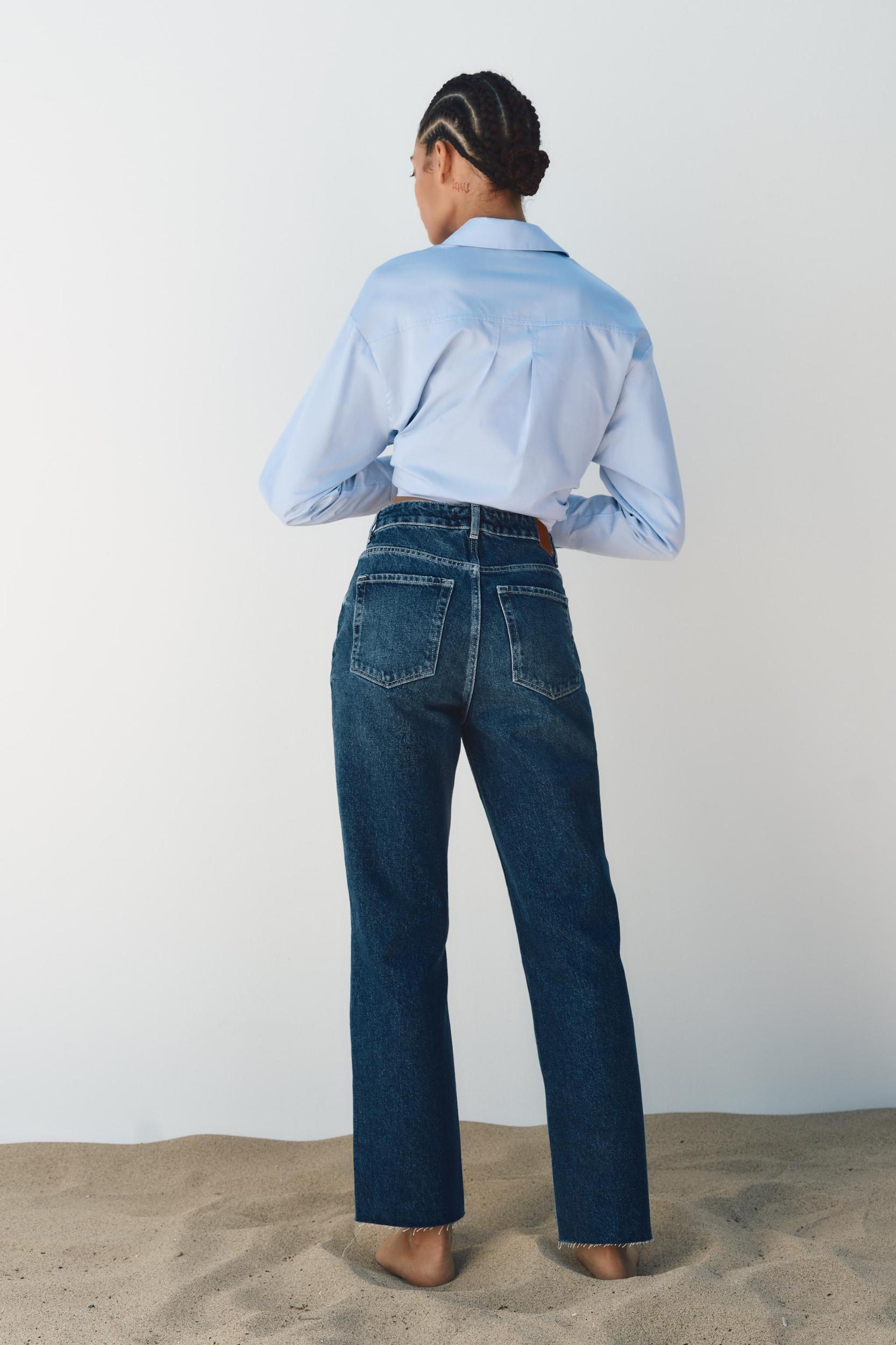 Z1975 DENIM STRAIGHT CUT JEANS WITH A HIGH WAIST Product Image