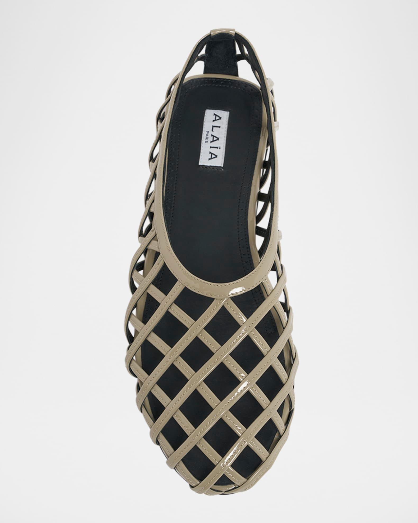Cage Patent Leather Ballerina Flats Product Image