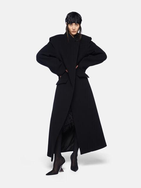 Black long coat Product Image