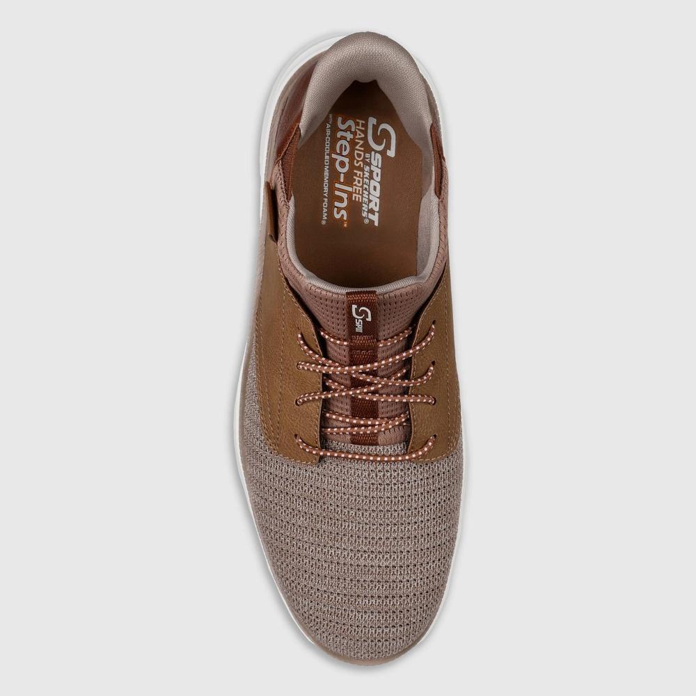 S Sport by Skechers Mens Donovan Step-Ins Sneakers - Light Brown 8 Product Image