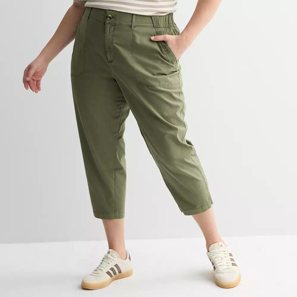 Women's Sonoma Goods For Life Utility Capri, Size: 3XL, Kagan Green Product Image