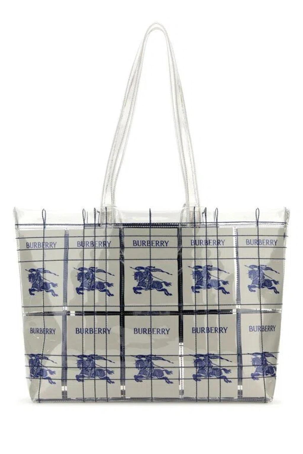 BURBERRY Men Embroidered Pvc Shopping Bag In Multicolor Product Image