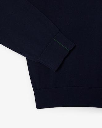 Monochrome Crew Neck Cotton Sweater Product Image