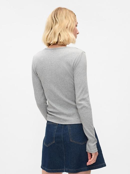 Modern Rib Henley T-Shirt Product Image