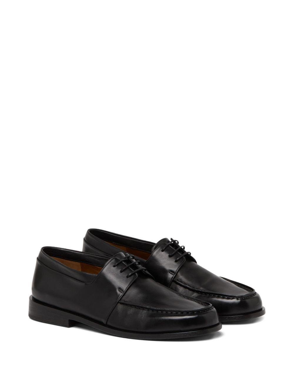 leather lace-up derby shoes Product Image