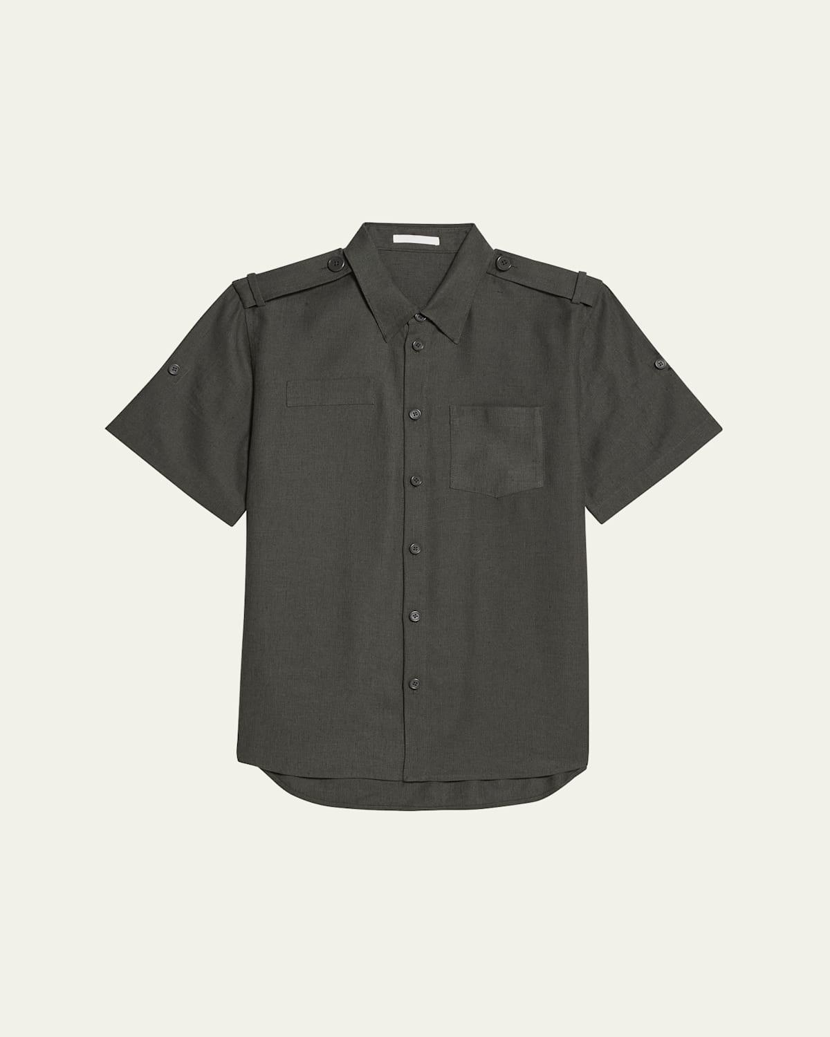 Mens Epaulette Short-Sleeve Shirt Product Image