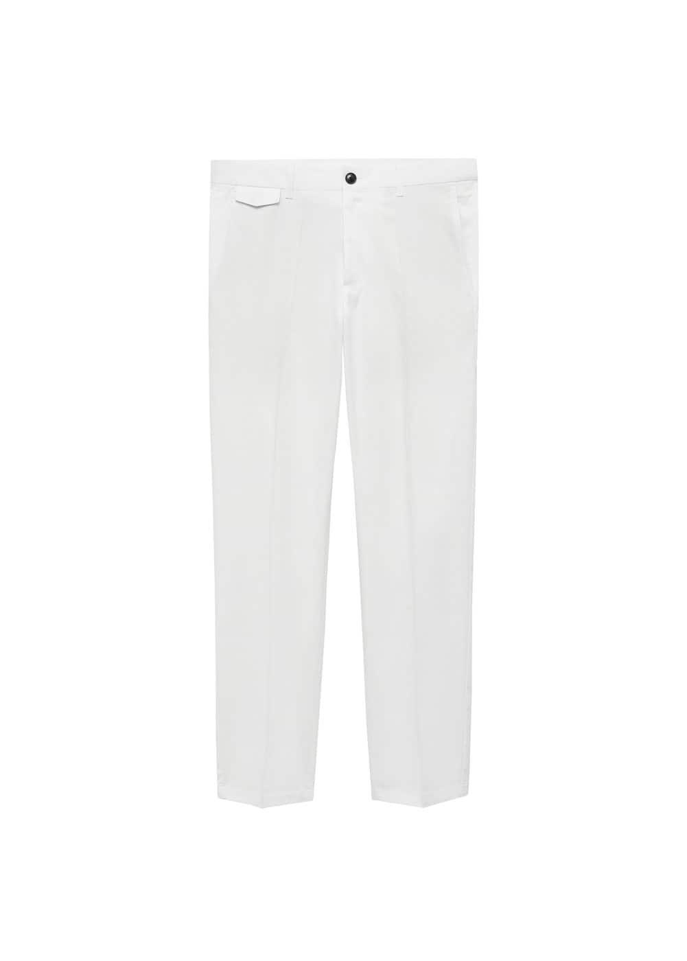 Regular fit structure cotton trousers - Men | MANGO USA Product Image