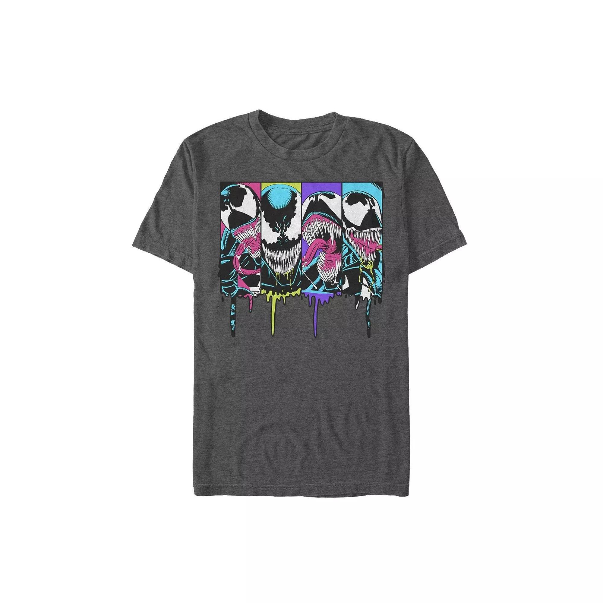 Men's Marvel Comics Neon Venom Tee, Size: Medium, Grey Heather Product Image