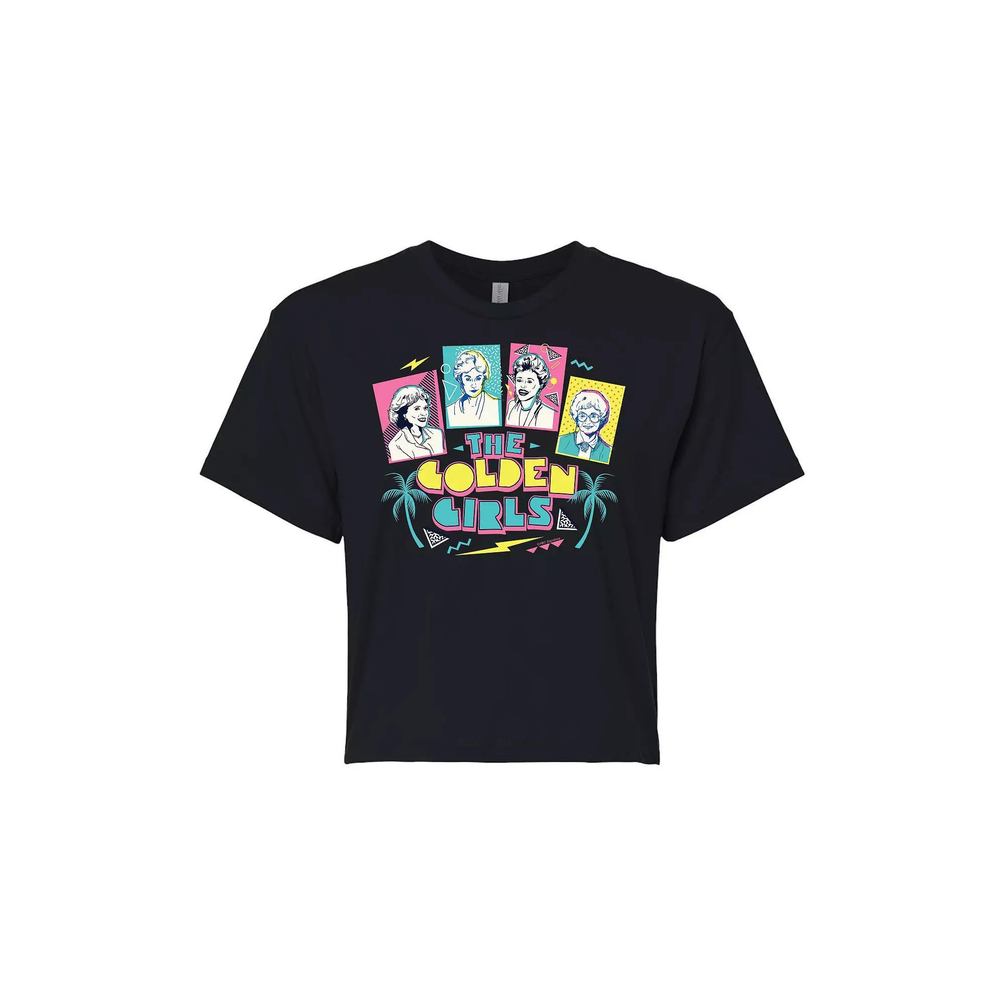 Juniors Golden Girls Retro Logo Cropped Graphic Tee, Girls Product Image