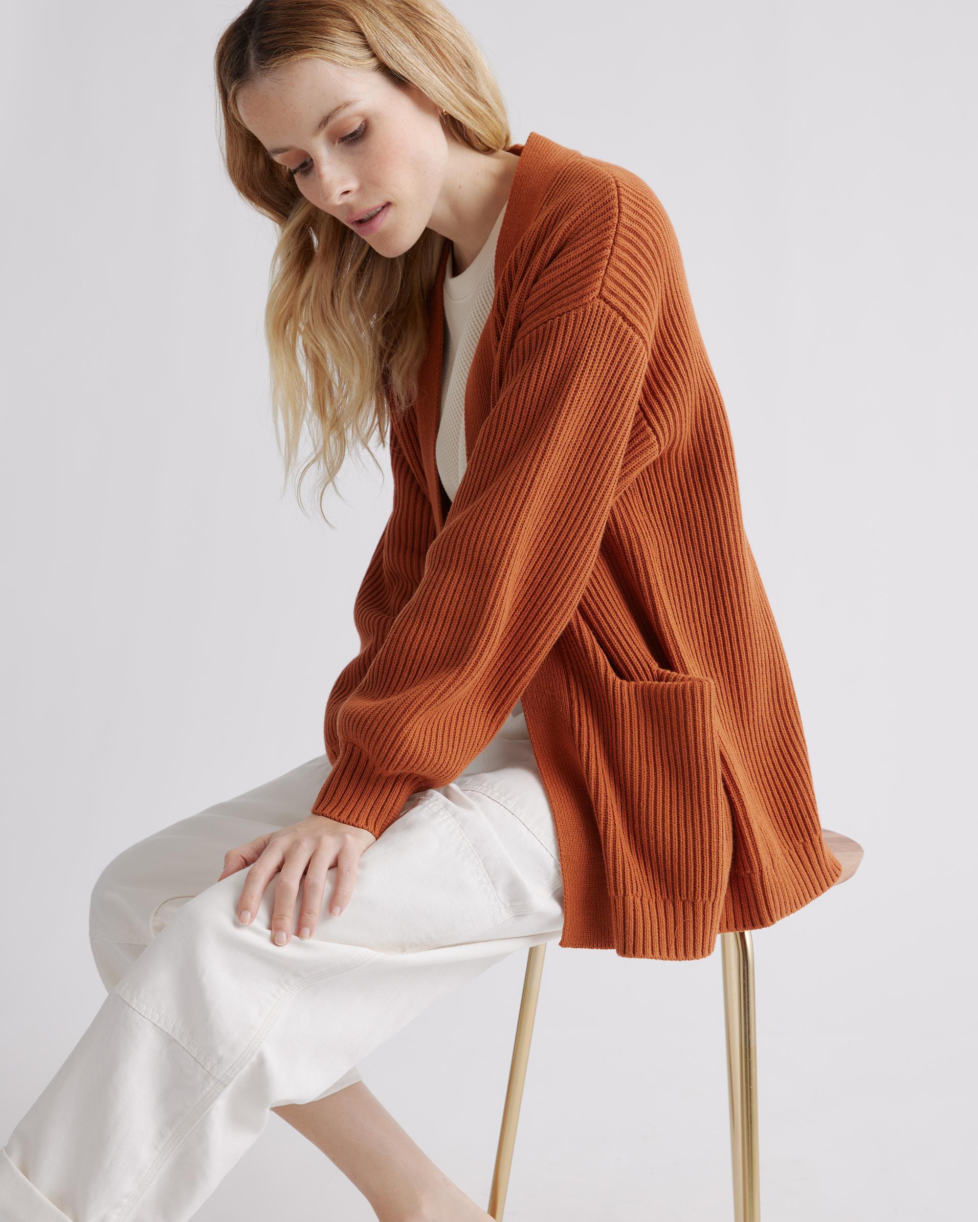 Quince | Women's OverSized Cardigan Sweater Size XS, Organic Cotton Product Image