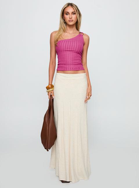 All Falls Down One Shoulder Top Pink Product Image