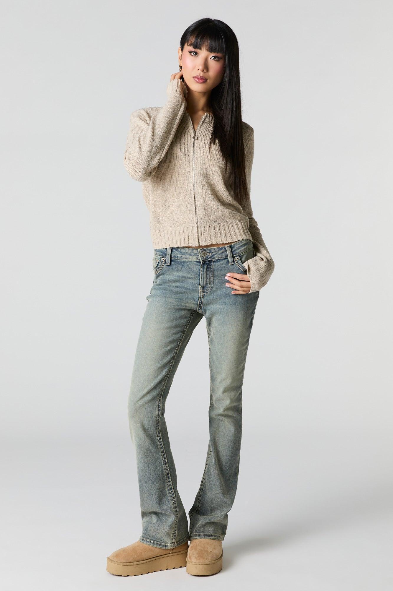 Zip-Up Cardigan Sweater Female Product Image