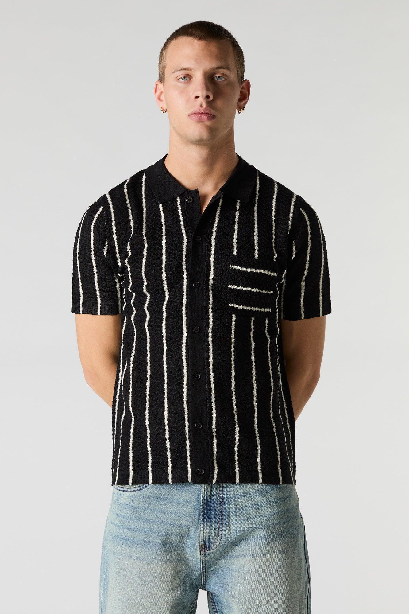 Knit Striped Cardigan Male Product Image
