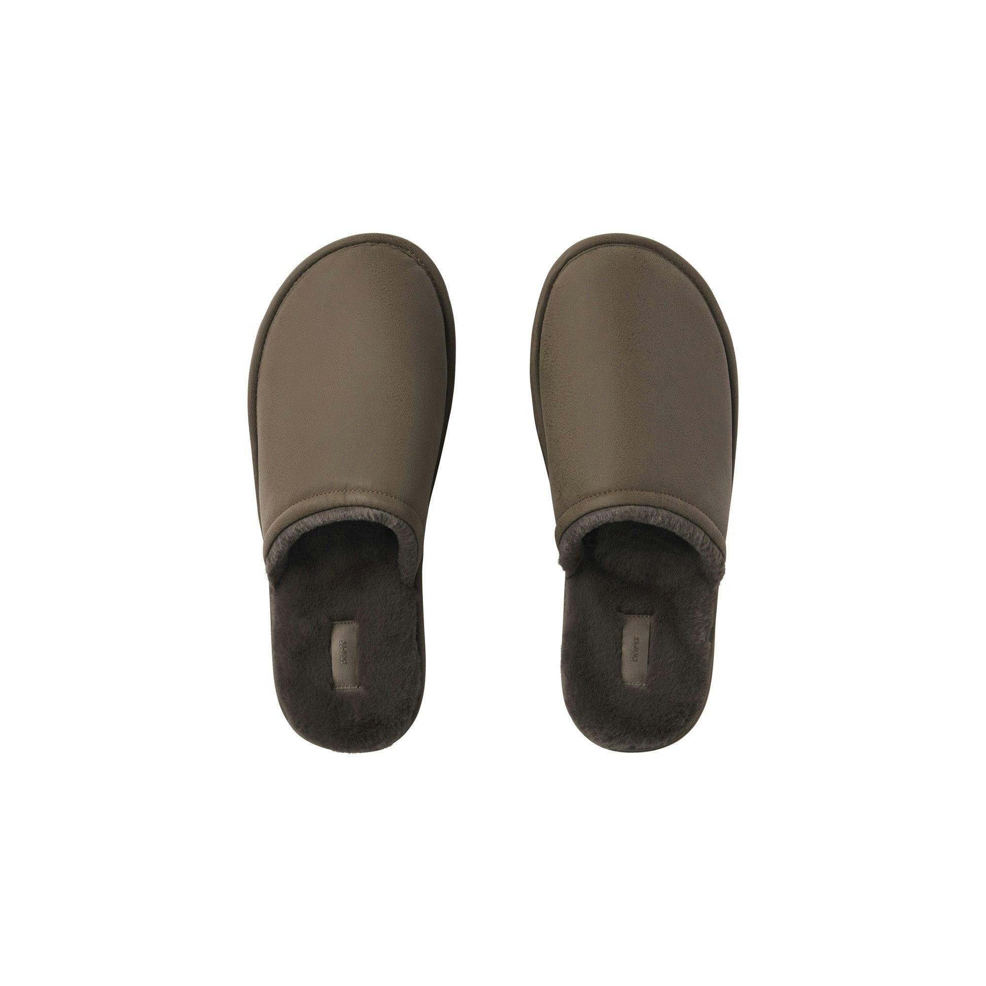 MENS FAUX SHEARLING SLIPPER | TRUFFLE Product Image