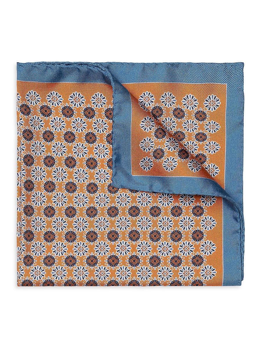 Mens Geometric Silk Pocket Square Product Image