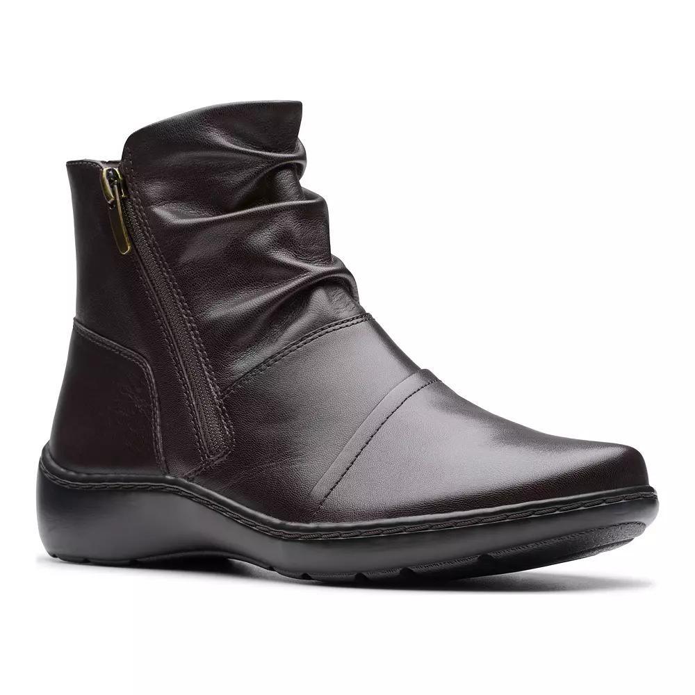 Clarks® Cora Pace Women's Leather Boots, Size: 7.5, Brown Product Image