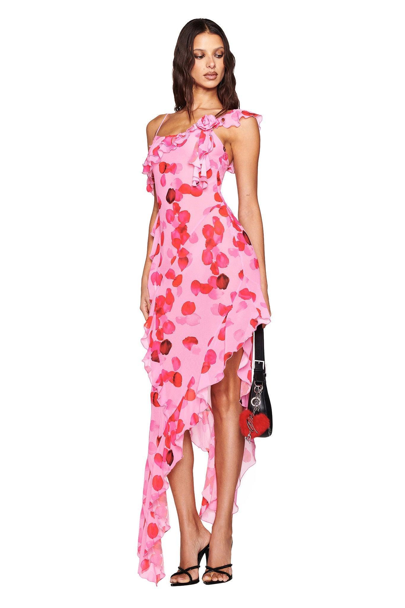 JULIETTA MAXI DRESS - PINK : PEACH PRETTY PETAL Product Image
