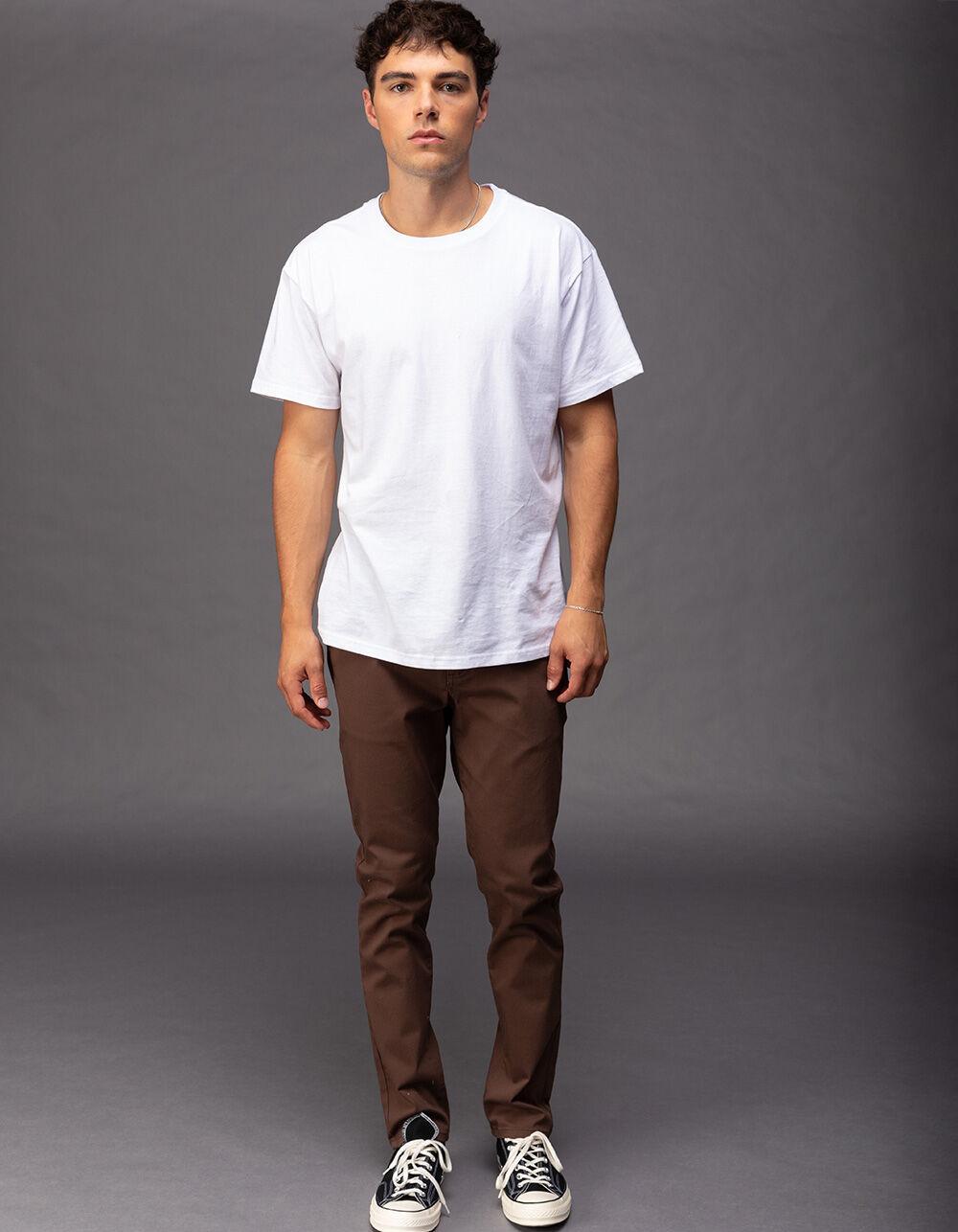 RSQ Mens Slim Taper Chino Pants - DARK BROWN Product Image