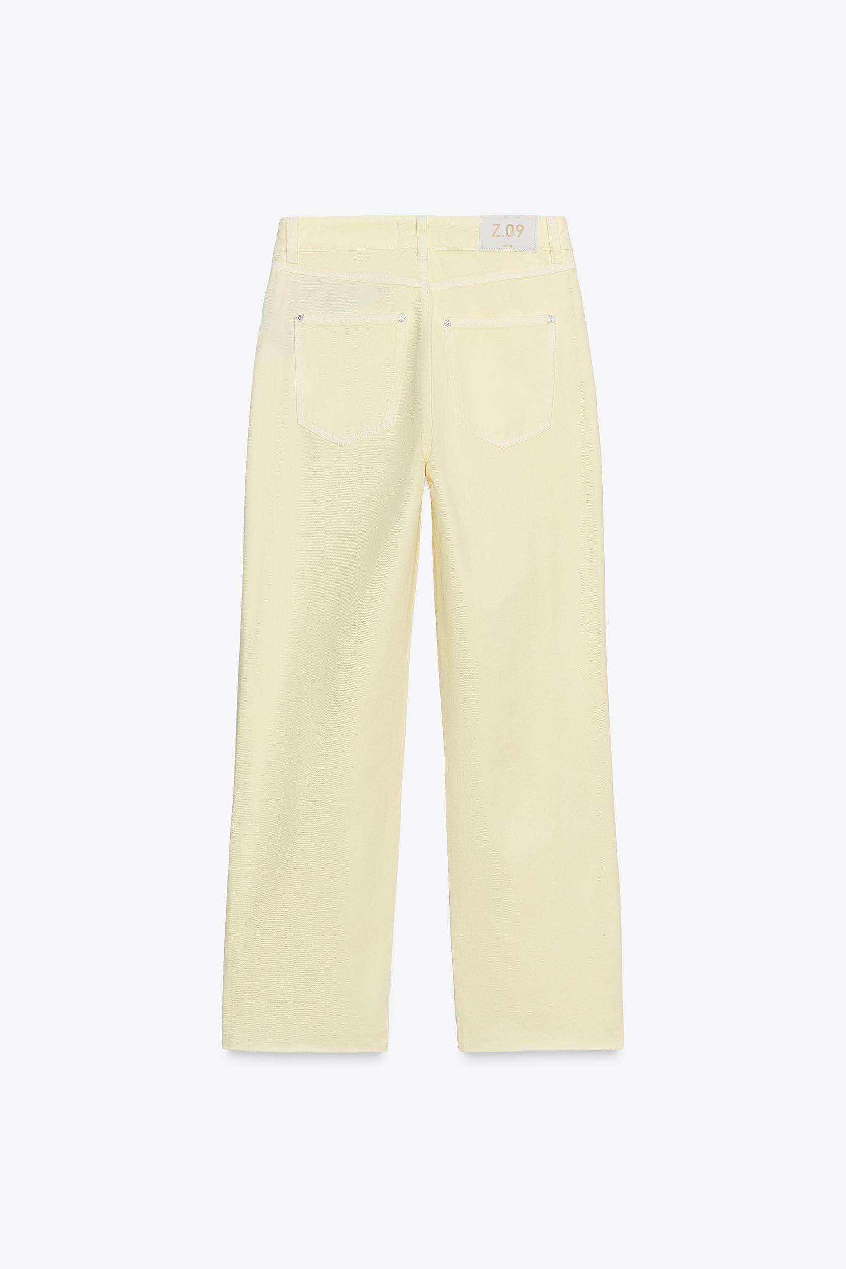 Z.09 STRAIGHT ANKLE HIGH WAIST CROSSOVER WAIST JEANS Product Image