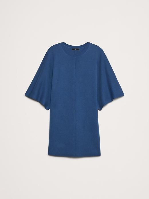 Merino Flutter-Sleeve Mini Sweater Dress Product Image