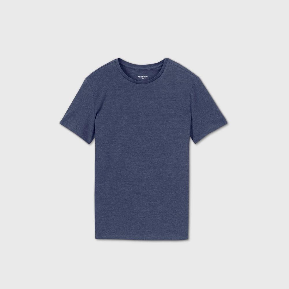 Mens Every Wear Short Sleeve T-Shirt - Goodfellow & Co Jamestown Blue S: Cotton Blend, Recycled Polyester, Midweight, Crew Neck Product Image