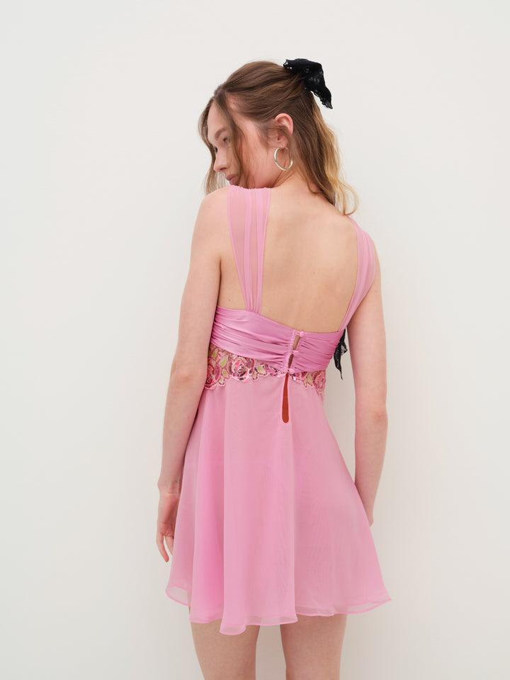 Doreen Slip Dress — Pink Product Image