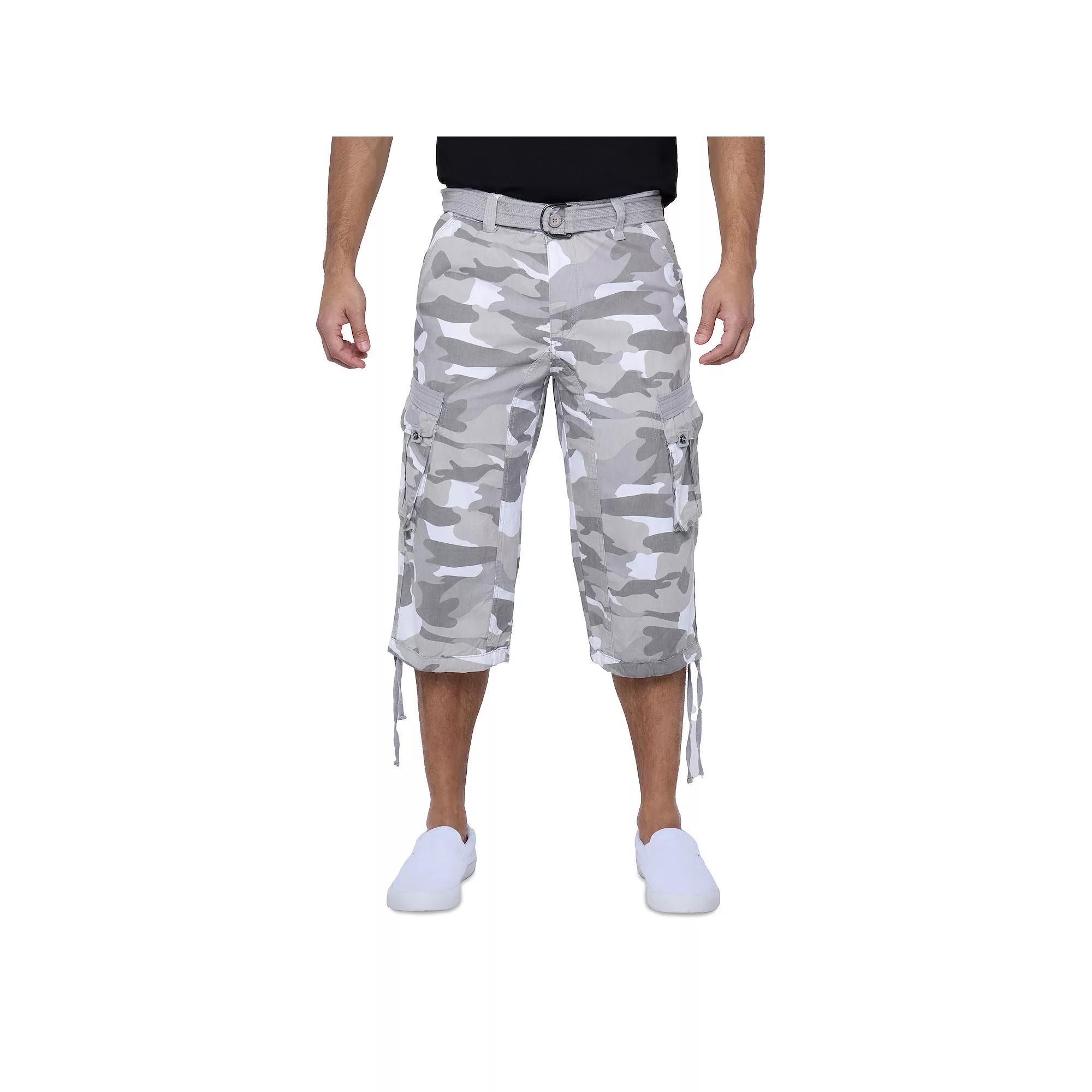 Men's Xray Messenger Belted Cargo Shorts, Size: 36, Black Camo Product Image