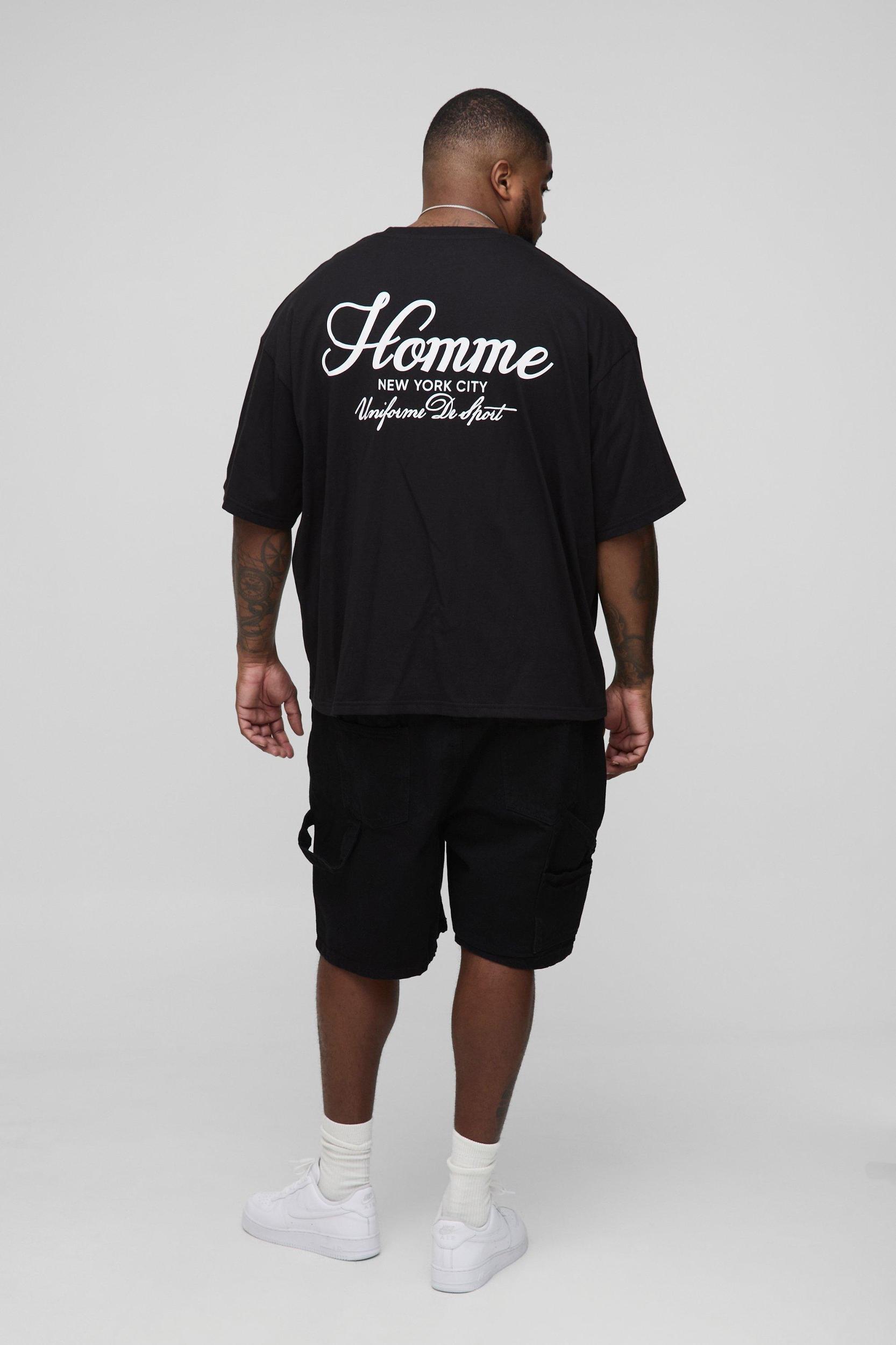 Plus Carpenter Jean Shorts | boohooMAN USA Product Image