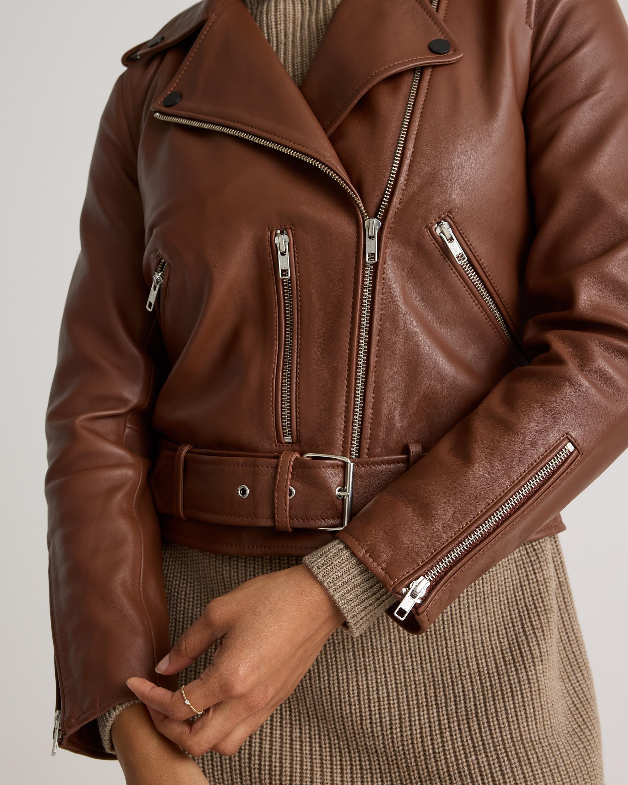 Quince | Women's Motorcycle Jacket Size XS, Leather Product Image