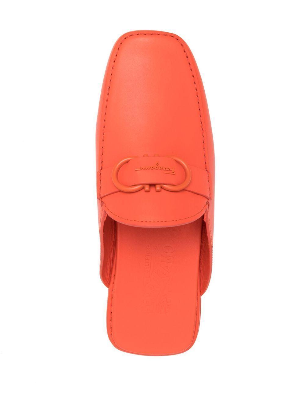 logo buckle backless slippers Product Image