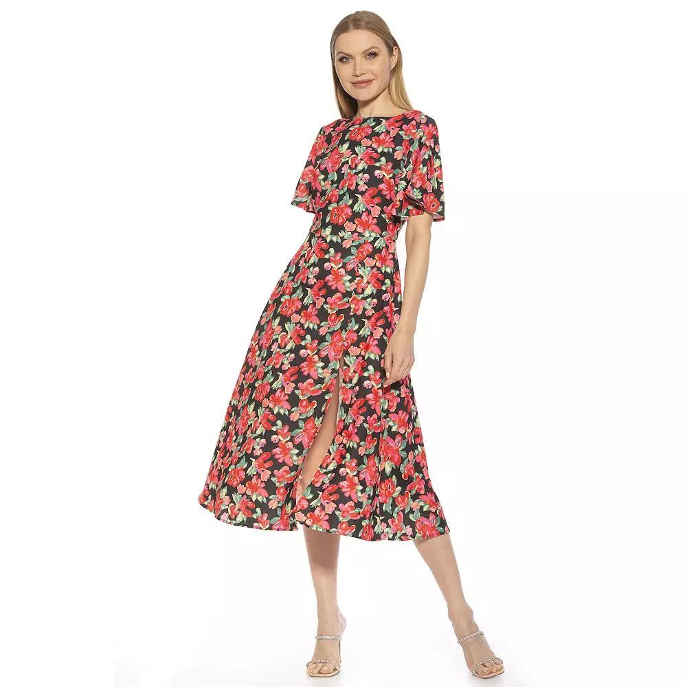 Womens ALEXIA ADMOR Boatneck Flutter Sleeve Fit & Flare Dress Product Image