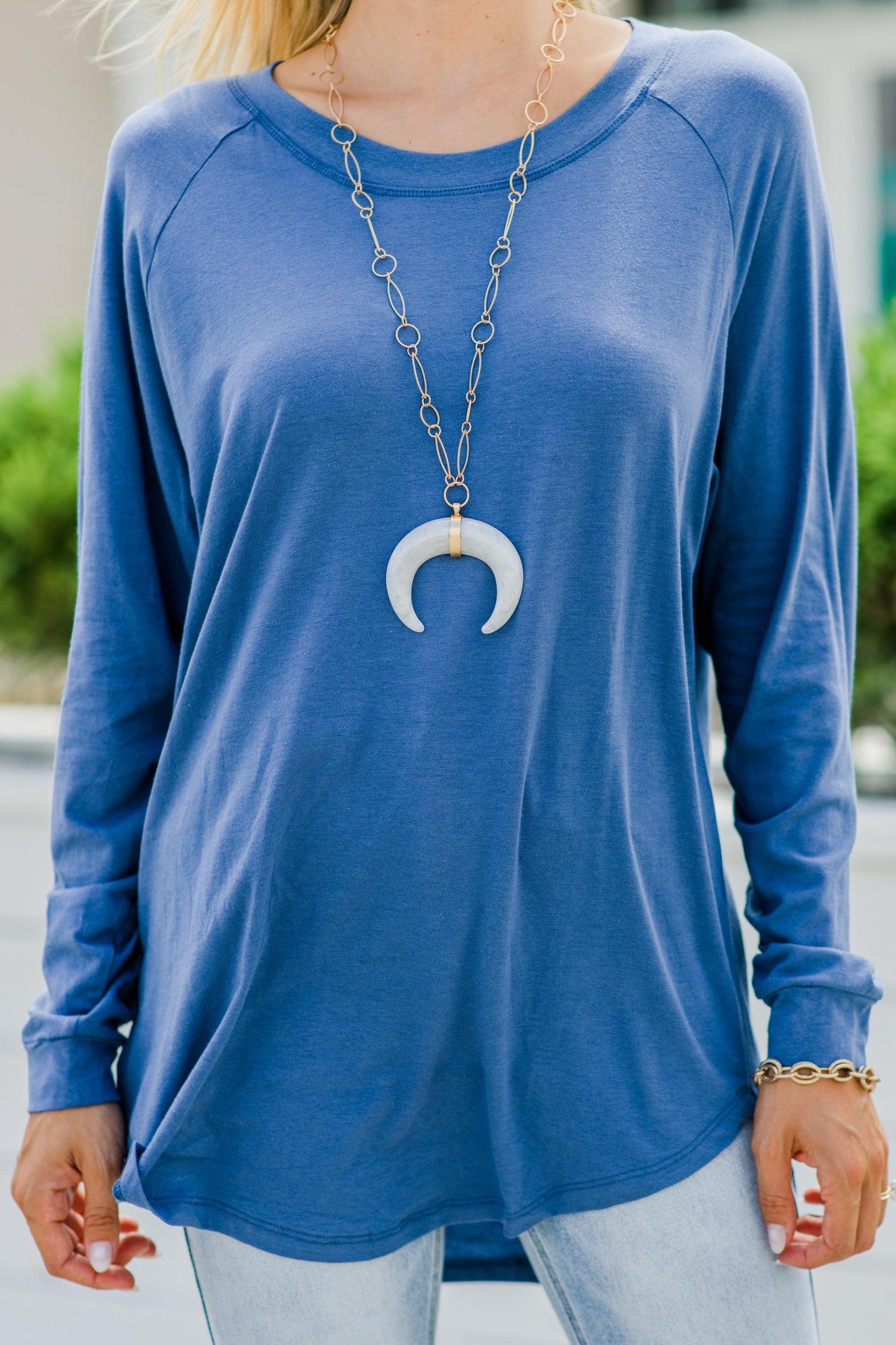 Easy Like Sunday Denim Blue Tunic Female Product Image