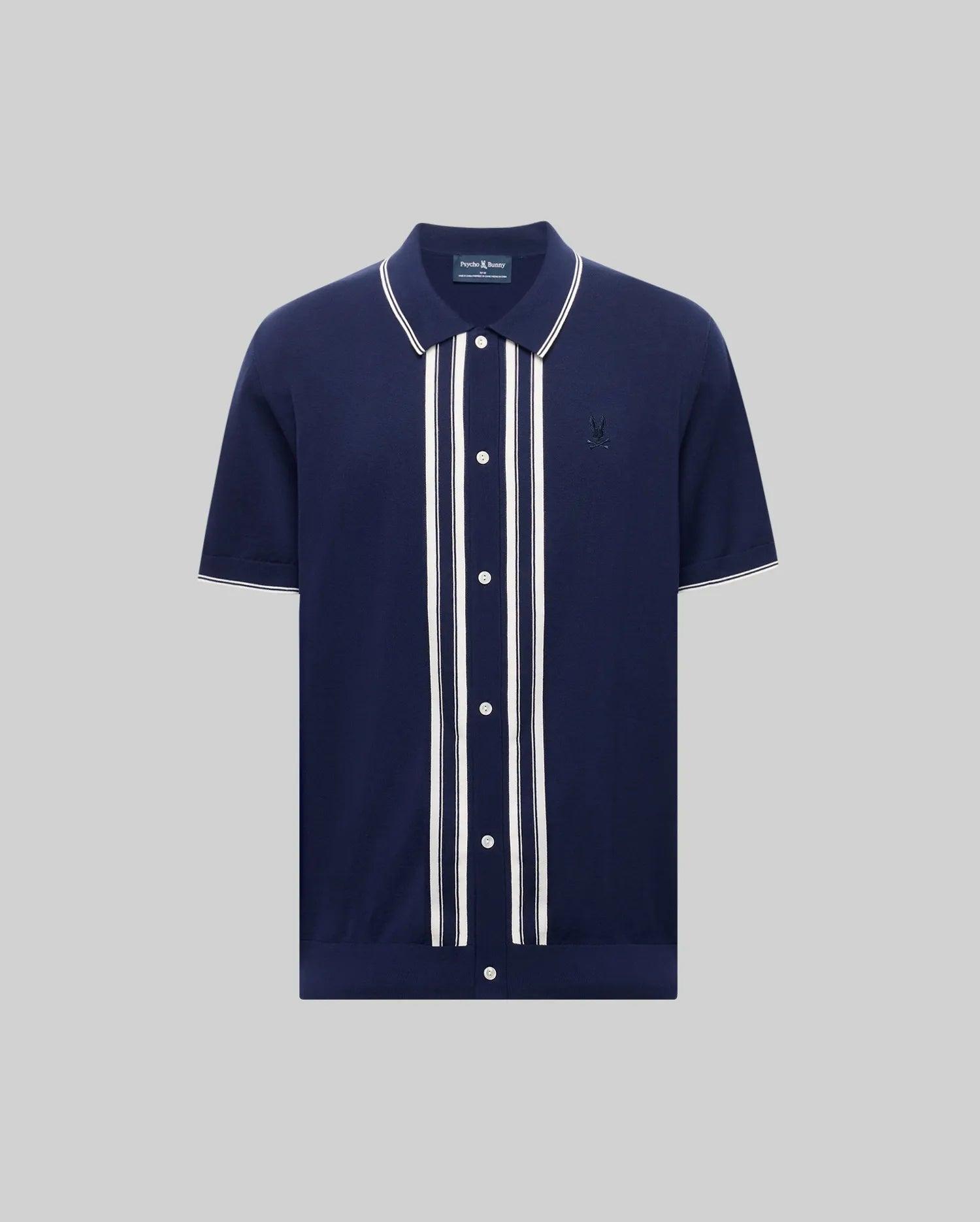 MENS PATRICE BORDER STRIPE KNIT SHIRT - MT0400054 Product Image