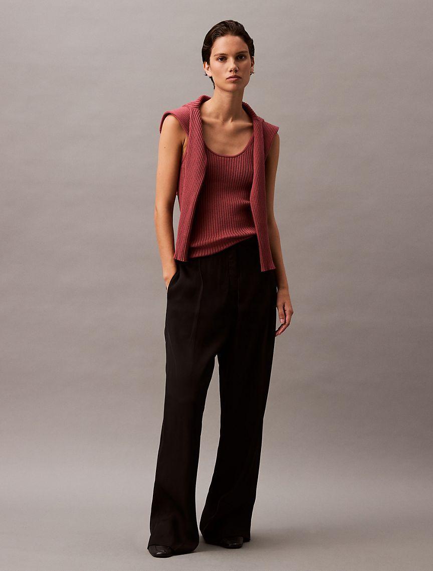 Cotton Rib Sweater Tank Top Product Image